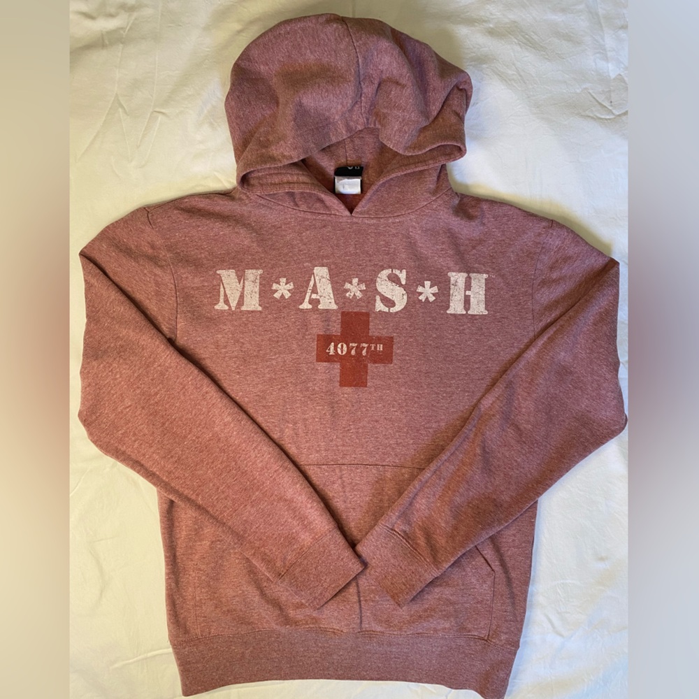 2761 Men’s Sweater Heath Red Light Red Hoodie M*A*S*H 4077 Sweatshirt Size S
